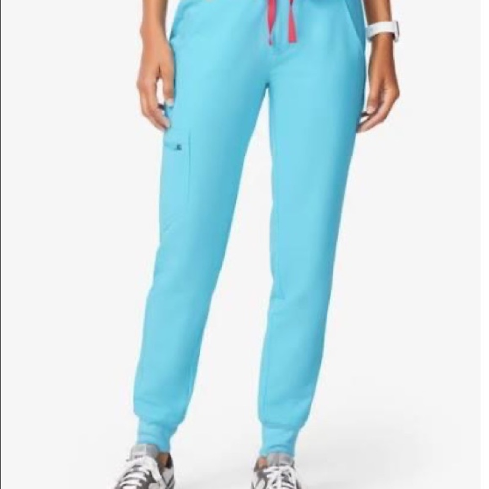Figs Scrubs XXLP Neon Blue Zamora joggers